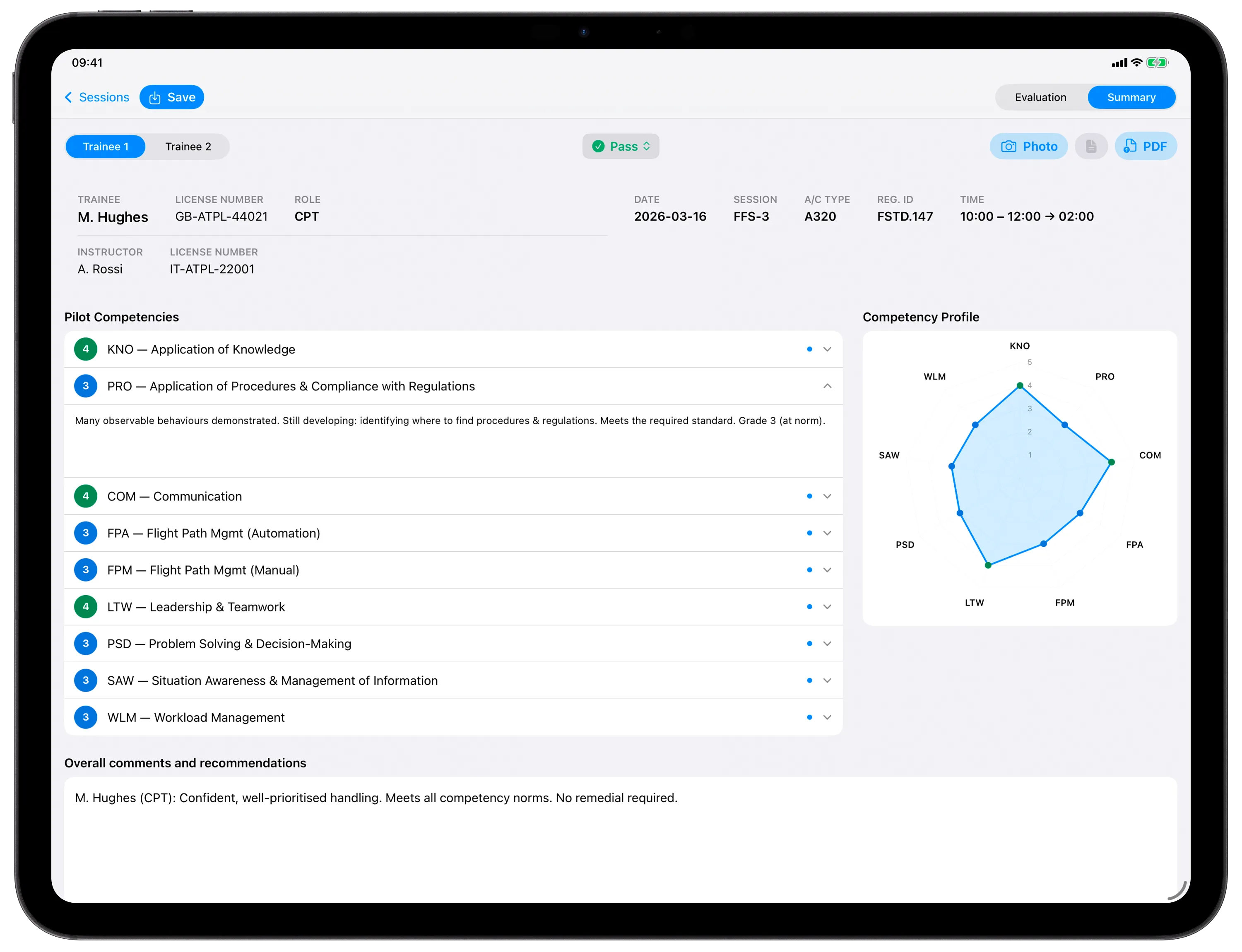 AviGrade on iPad